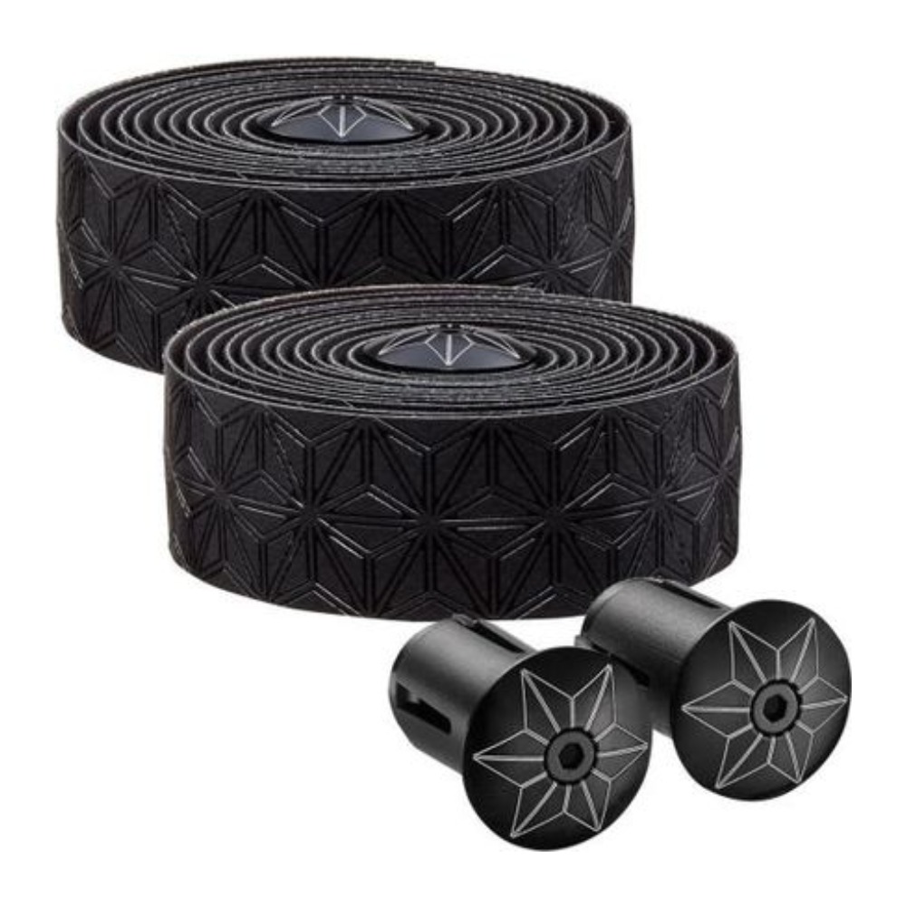 BT-01_square Owijka na kierownicę Supacaz Super Sticky Kush Black + zatyczki aluminiowe