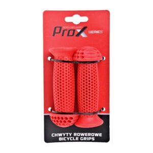 Chwyty rowerowe dziecięce ProX GP-39B czerwone 110 mm
