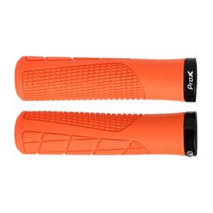 Chwyty rowerowe ProX GP-34 Lock-On pomarańczowe 130 mm skręcane