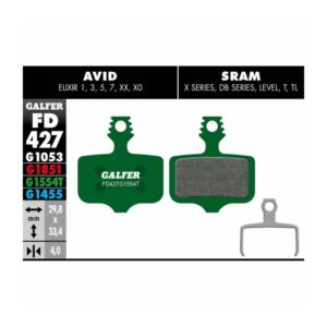 Klocki hamulcowe Galfer Pro / E-Bike FD427G1554T fioletowe Avid Elixir / SRAM Level