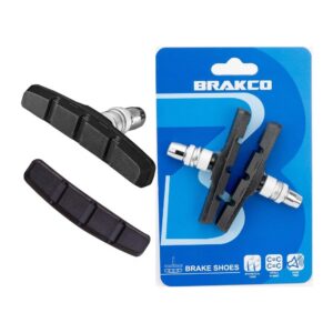 Klocki hamulcowe V-Brake z gwintem Brakco 947V symetryczne 70 mm