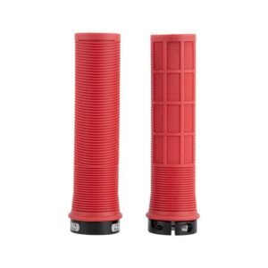 Chwyty rowerowe Oxford MTB Driver Lock-On czerwone 130 mm skręcane