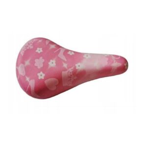 Siodełko rowerowe dziecięce 245x155 mm DS1602B czarno-różowe