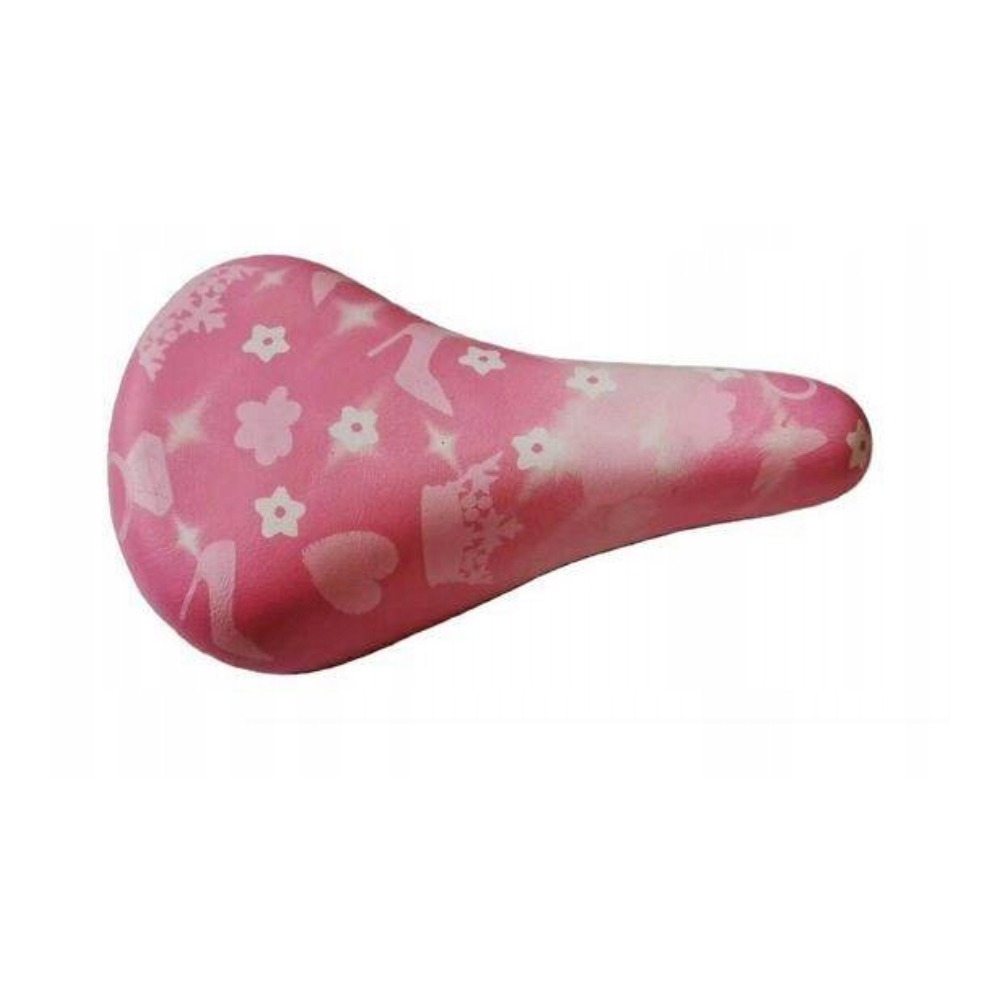 Siodełko rowerowe dziecięce 245x155 mm DS1602B czarno-różowe Siodełko rowerowe dziecięce 245x155 mm DS1602B czarno-różowe