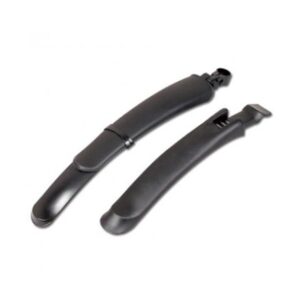 Błotniki rowerowe SF-258 20"–26" MTB / Młodzieżowe czarne (komplet przód + tył) - DeOne