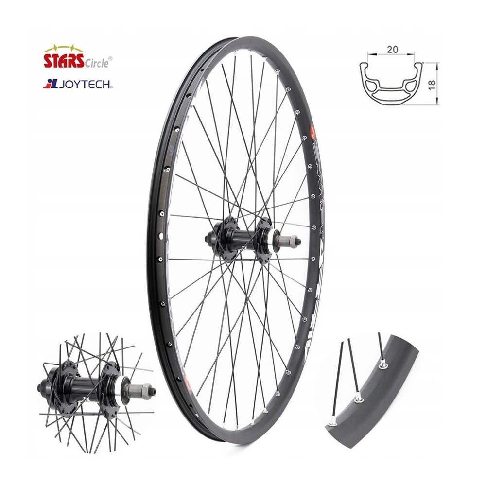kolo-26-tyl-wolnobieg-tarcza-qr-j20s-jyd242-bk Koło rowerowe 26" tył pod wolnobieg i tarczę QR (obręcz Swift Arriv J20S czarna, piasta JYD242)