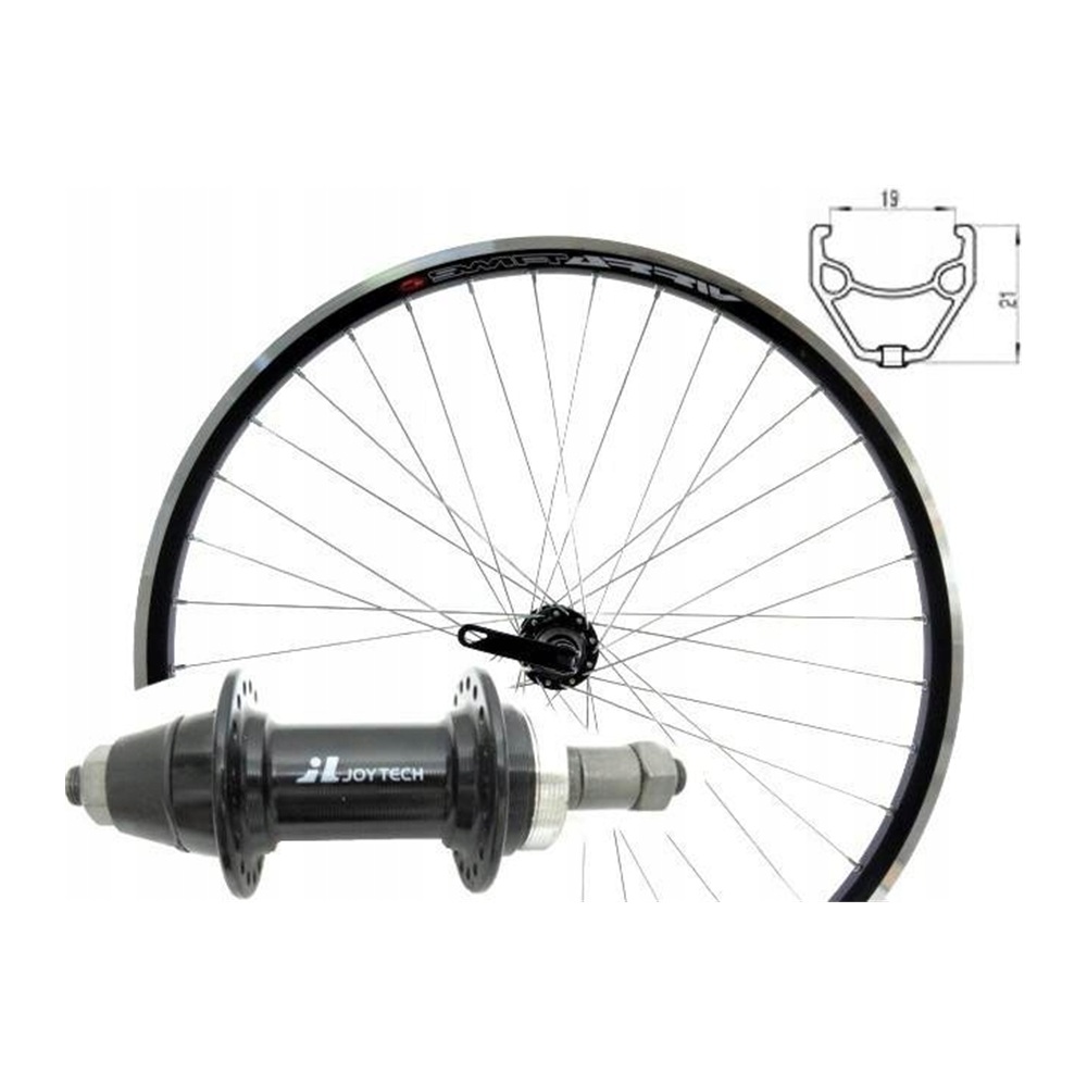 kolo-275-tyl-wolnobieg-vb-jy754-bk Koło rowerowe 27,5" tył pod wolnobieg V-Brake (obręcz Stars Circle J19SZ czarna, piasta JY-754 na nakrętki)