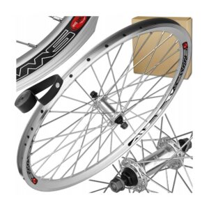 Koło rowerowe 28" przód V-Brake (obręcz aluminiowa stożkowa J19DG srebrna, piasta JY-753 na nakrętki)