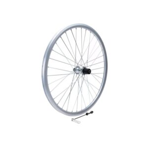 Koło rowerowe 28" tył pod kasetę 7s V-Brake QR (obręcz Stars Circle J19SZ srebrna, piasta JY-F362 7-rzędowa)