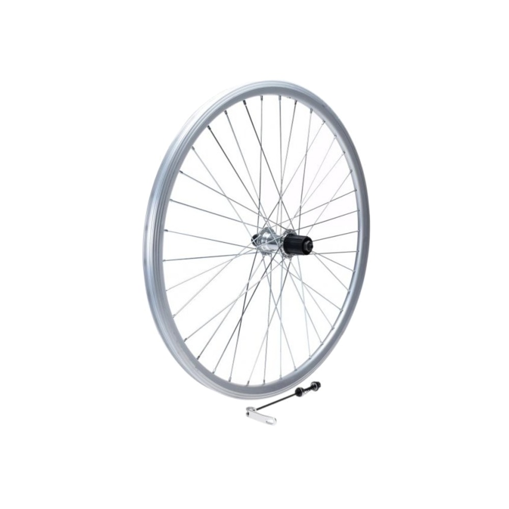 kolo-28-tyl-kaseta-7s-vb-qr-jyf362-sl Koło rowerowe 28" tył pod kasetę 7s V-Brake QR (obręcz Stars Circle J19SZ srebrna, piasta JY-F362 7-rzędowa)