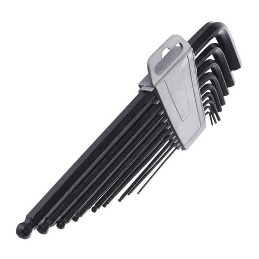 narzedzie-klu_kl9704 Zestaw kluczy imbusowych 1,5-10 mm z kulką Kenli KL-9704