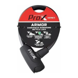 Zapięcie rowerowe Prox Armor Pętla 12 x 600 mm na klucz Silikon Czarne