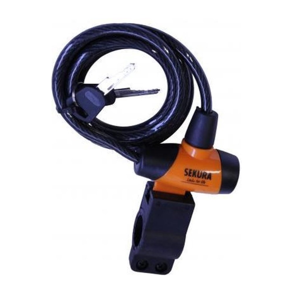 Zapięcie spiralne Sekura KB-105 8 mm x 150 cm na klucz z uchwytem Zapięcie spiralne Sekura KB-105 8 mm x 150 cm na klucz z uchwytem