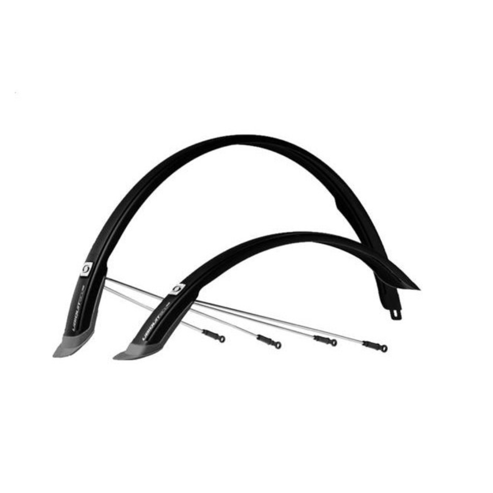 Błotniki pełne Simpla Ubiquit Long 45 SDL 28" czarno-tytanowe ze wspornikami (komplet) Błotniki pełne Simpla Ubiquit Long 45 SDL 28" czarno-tytanowe ze wspornikami (komplet) - Simpla